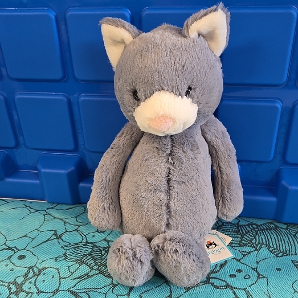 NWT - Jellycat Gray Bashful Kitten - Picture 1 of 16
